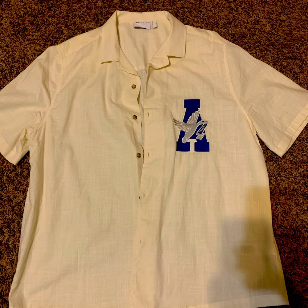 Off white , button up shirt